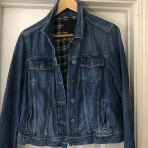 Paige Flannel lined Denim Jacket size L